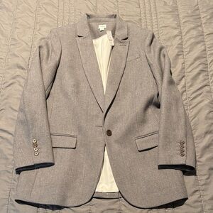 J. Crew Herringbone Gray Blazer